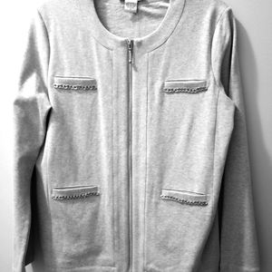 Joan Vass Four Pocket interlock Jacket